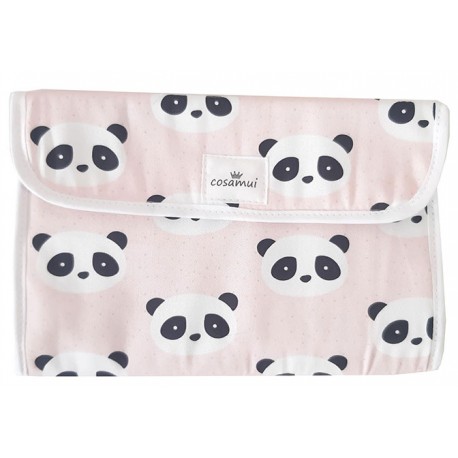 Portadocumentos bebé impermeable panda rosa