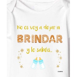 Body navidad bebe No os voy a dejar brindar