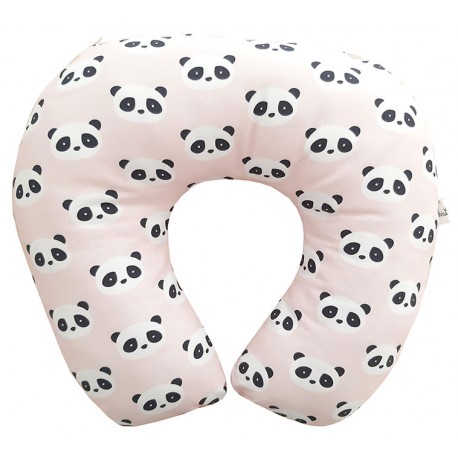 Cojín de lactancia panda rosa