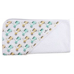 Toalla capa de baño recien nacido vespas