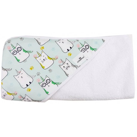 Toalla capa de baño recien nacido cat unicorn