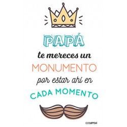 Laminas personalizada dia del padre monumento