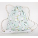bolsa o mochila infantil o adulto colegio gato unicorn