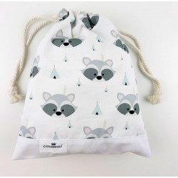 bolsa merienda colegio mapaches tipi