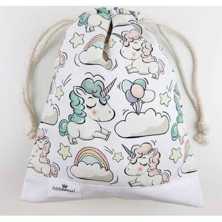 bolsa merienda colegio niño niña unicorni