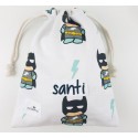 bolsa merienda personalizada niño niña cos hero