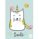 Laminas personalizada bebe cat unicorn