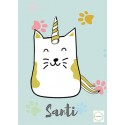 Laminas personalizada bebe cat unicorn