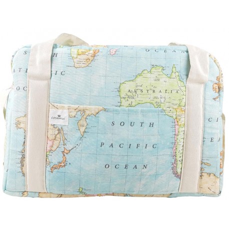 Bolso maternidad mapa mundi