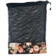 Bolsa de rejilla black flower