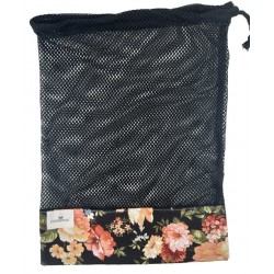 Bolsa de rejilla black flower