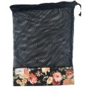 Bolsa de rejilla black flower