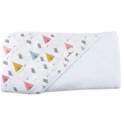 Toalla capa de baño recien nacido cactus tipis