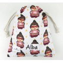 bolsa merienda personalizada niño niña superB