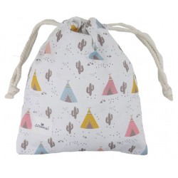 bolsa merienda personalizada niño niña cactus tipis