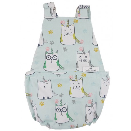 Peto bebé niño espalda abierta cat unicorn