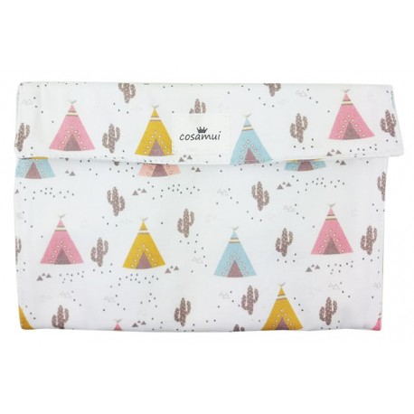 Portadocumentos bebé tipis y cactus