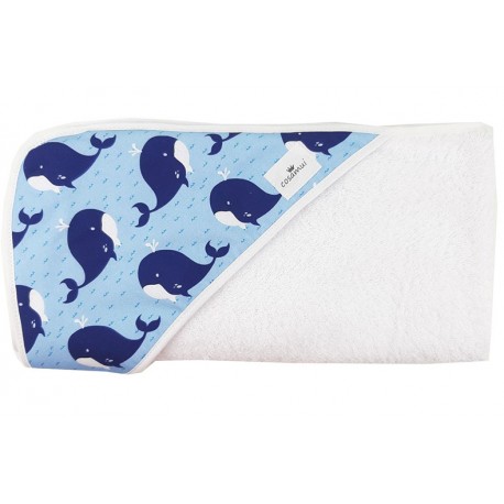 Toalla capa de baño bebé whale