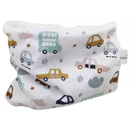 Braga cuello globos coches