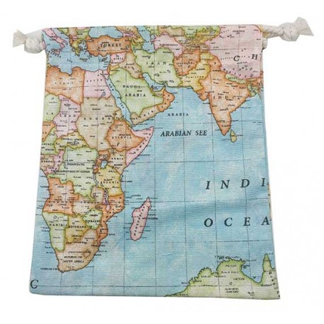 bolsa merienda infantil mapamundi