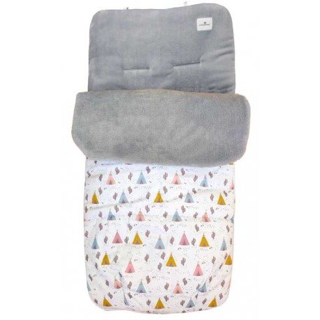 Saco invierno paseo bebé cactus y tipis