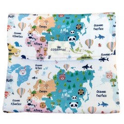 Cambiador plegable impermeable viaje mapamundi animal