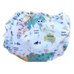 cubrepañal braguita mapamundi animal