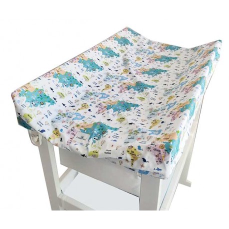 Funda cambiador mapamundi animal