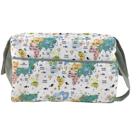 Bolso carrito paseo mapamundi animal