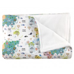 manta para recien nacido mapamundi animal