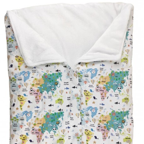 Arrullo o saco capazo mapamundi animal