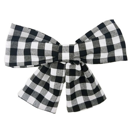 Maxi lazo mujer vichy negro 