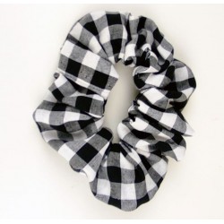Coletero scrunchie mujer vichy negro 