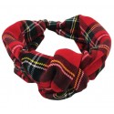 Diadema mujer escocés rojo