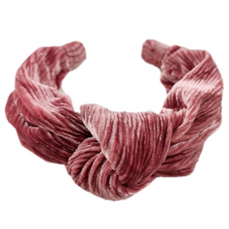 Diadema mujer terciopelo rosa