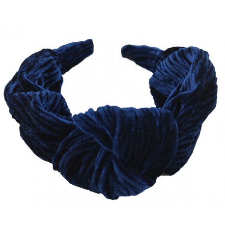 Diadema mujer terciopelo azul