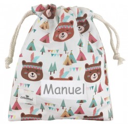 Bolsa merienda infantil osos tipis
