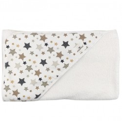 Toalla capa de baño recien nacido estrellato