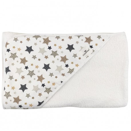 Toalla capa de baño recien nacido estrellato