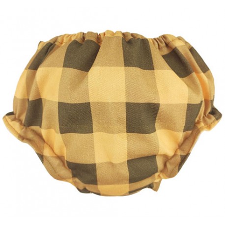 Cubrepañal escocés mostaza