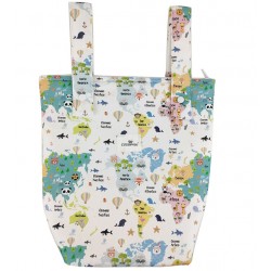 Bolso panera carro mapamundi animal