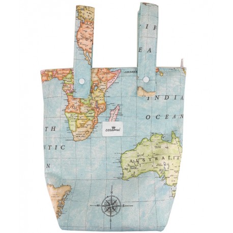 Talega carro paseo bebe mapamundi