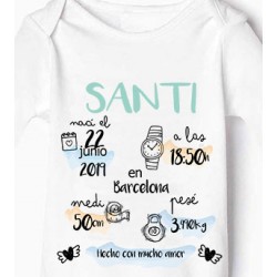 Body bebe personalizado nombre tios