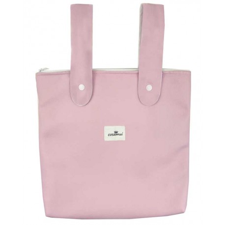 Bolso panera polipiel carro rosa