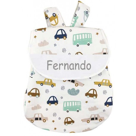 Mochila infantil coches
