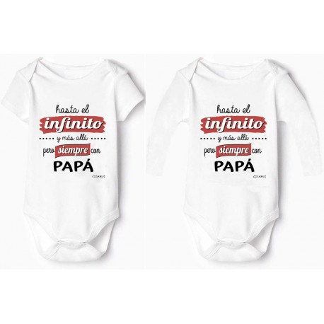 bodies para bebé Hasta el Infinito Papá
