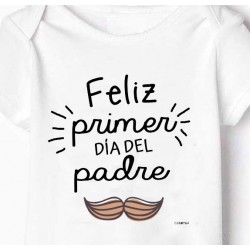 Body bebe primer dia del padre mostacho