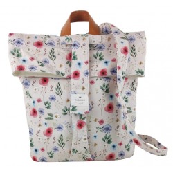 Mochila mujer margaritas azul