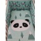 Sábana cuna 60x120 Panda mint