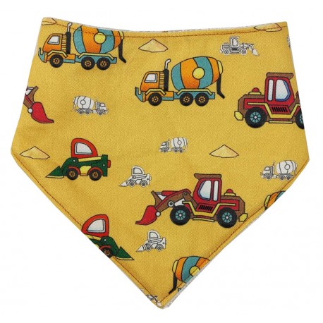 Bandana para bebé algodón excavadoras